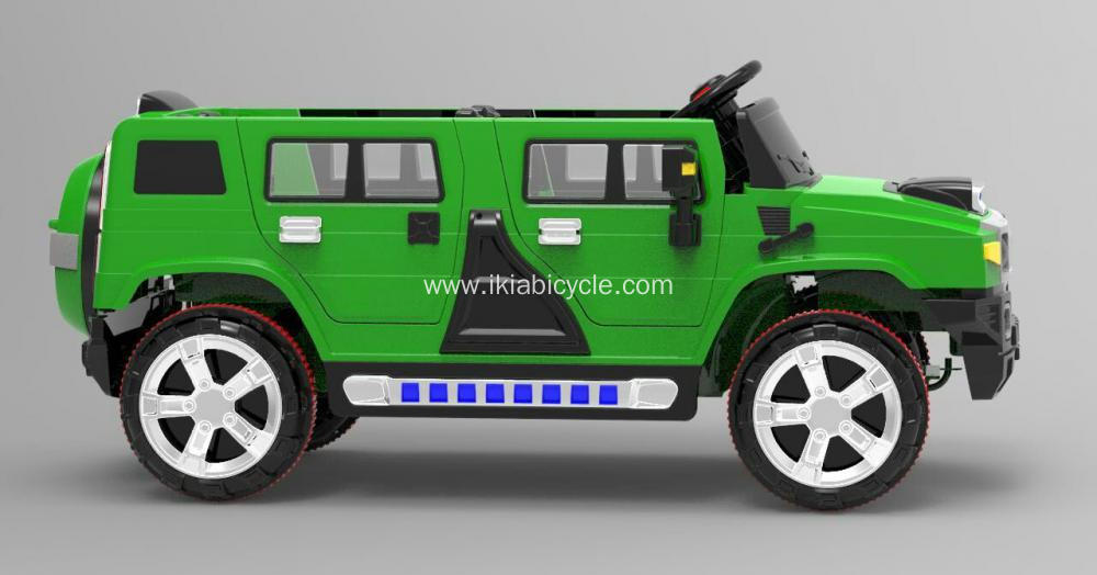 Elektrické auto zelená barva na autě